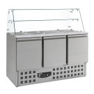 COMBISTEEL - Saladette réfrigéree avec verre 3 portes