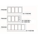 COMBISTEEL - Table réfrigérée avec verre 2 portes 3x gn 1/1 + 3x gn 1/6