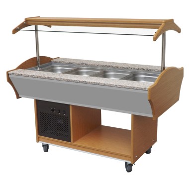 COMBISTEEL - Buffet réfrigéré sur roulettes 4 x gn 1/1