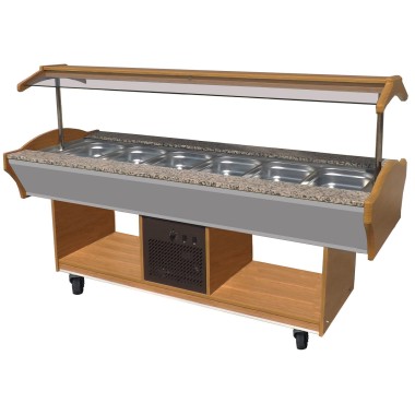 COMBISTEEL - Buffet réfrigéré sur roulettes 6 x gn 1/1