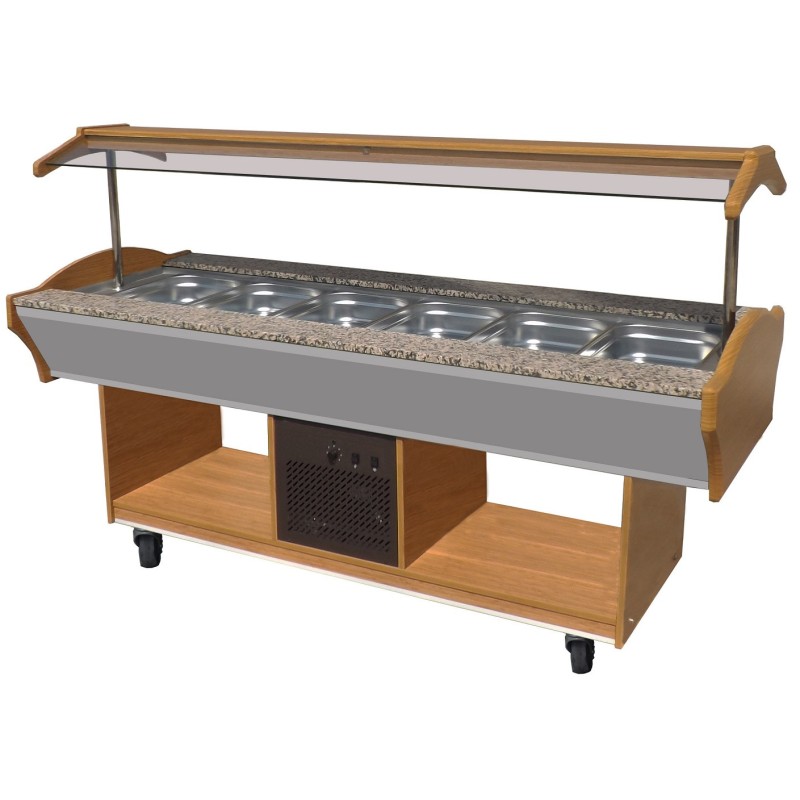 COMBISTEEL - Buffet réfrigéré sur roulettes 6 x gn 1/1