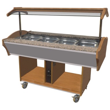 COMBISTEEL - Buffet chaud 4 x gn 1/1