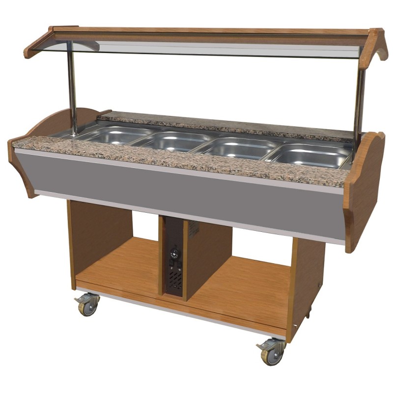 COMBISTEEL - Buffet chaud 4 x gn 1/1