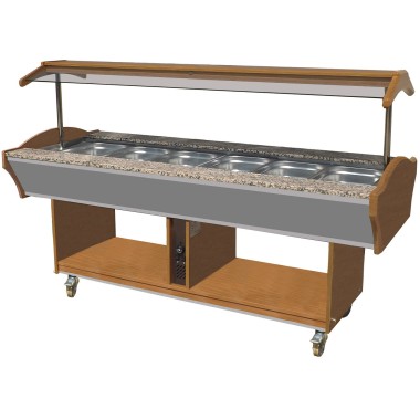 COMBISTEEL - Buffet chaud 6 x gn 1/1