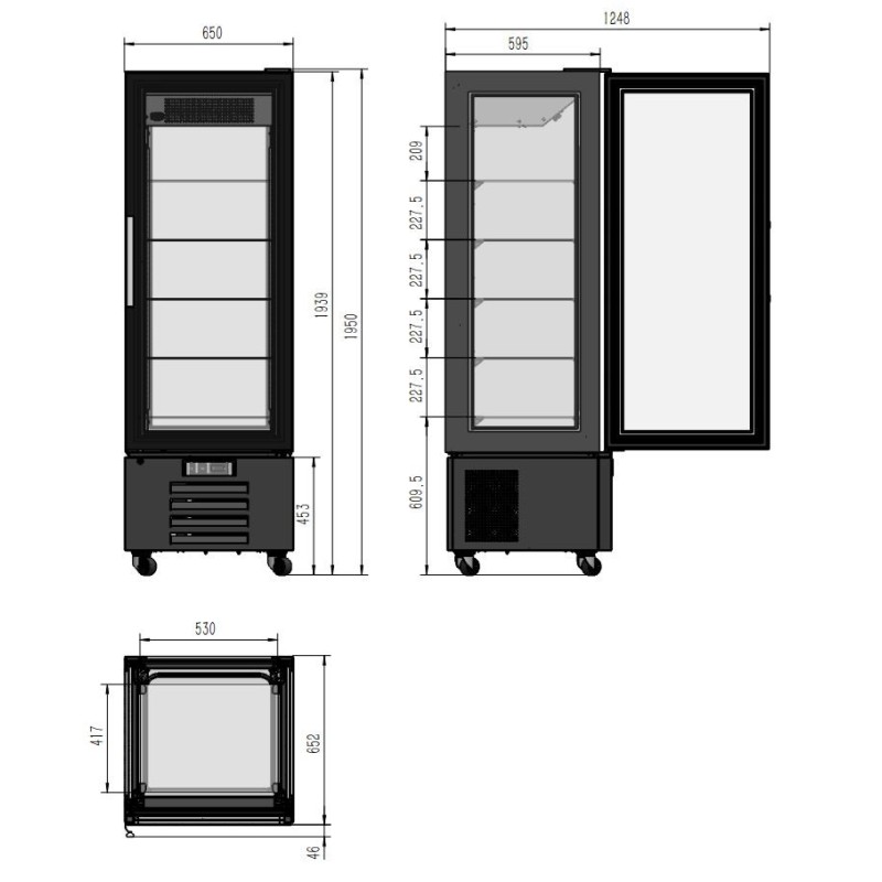 COMBISTEEL - Vitrine de pâtisserie réfrigérée 1950 mm