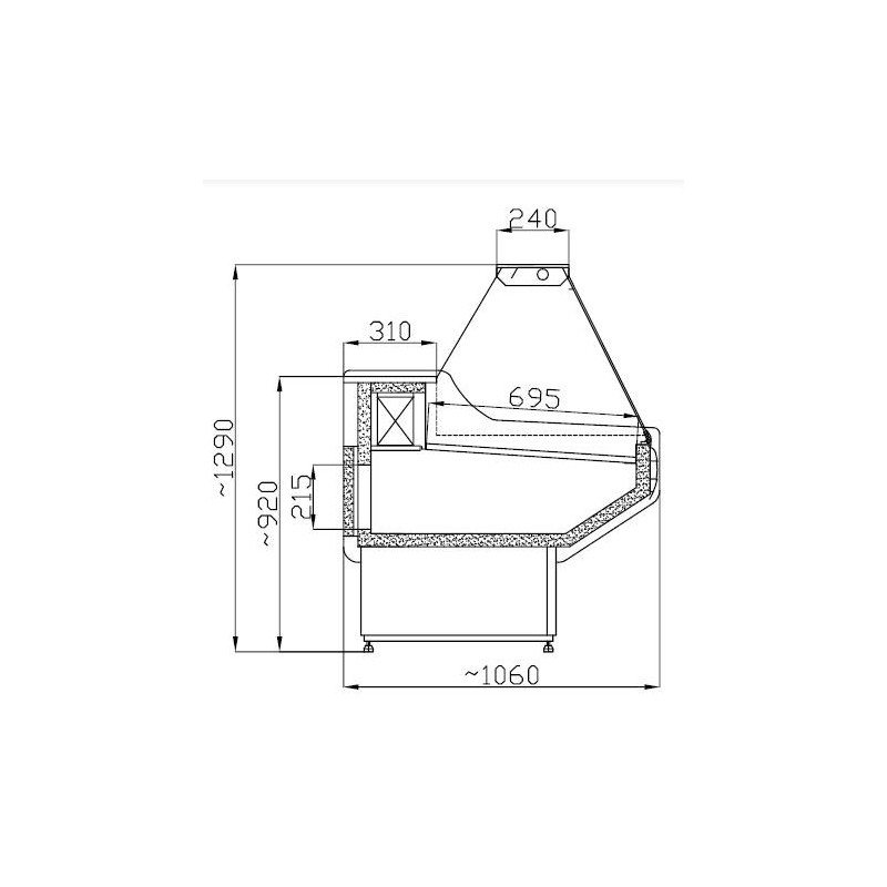 COMBISTEEL - Vitrine réfrigérée owen 2.0