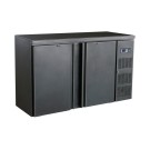COMBISTEEL - Arrière bar réfrigérée noir 2 portes