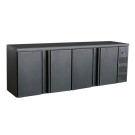 COMBISTEEL - Arrière bar réfrigérée noir 4 portes