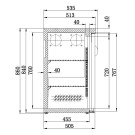 COMBISTEEL - Arrière bar réfrigérée noir 2 portes en verre
