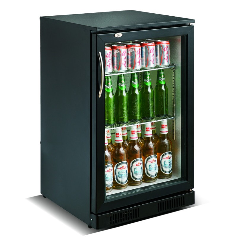 COMBISTEEL - Arrière bar réfrigérée noir 1 porte