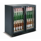 COMBISTEEL - Arrière bar réfrigérée noir 2 portes