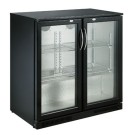 COMBISTEEL - Arrière bar réfrigérée noir 2 portes