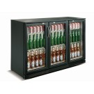 COMBISTEEL - Arrière bar réfrigérée noir 3 portes
