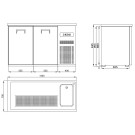COMBISTEEL - Refroidisseur de bière 2 portes acier inox