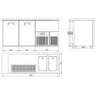 COMBISTEEL - Refroidisseur de bière 2 portes inox