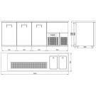 COMBISTEEL - Refroidisseur de bière 3 portes inox