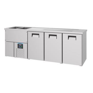 COMBISTEEL - Refroidisseur de bière inox 3 portes 2l