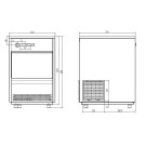 COMBISTEEL - Machine à glaçons 26kg / 24h