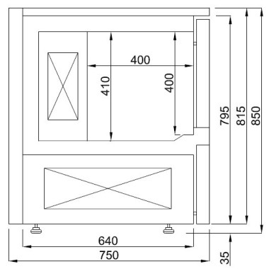 COMBISTEEL - Refroidisseur à ventilation 5x 1/1gn