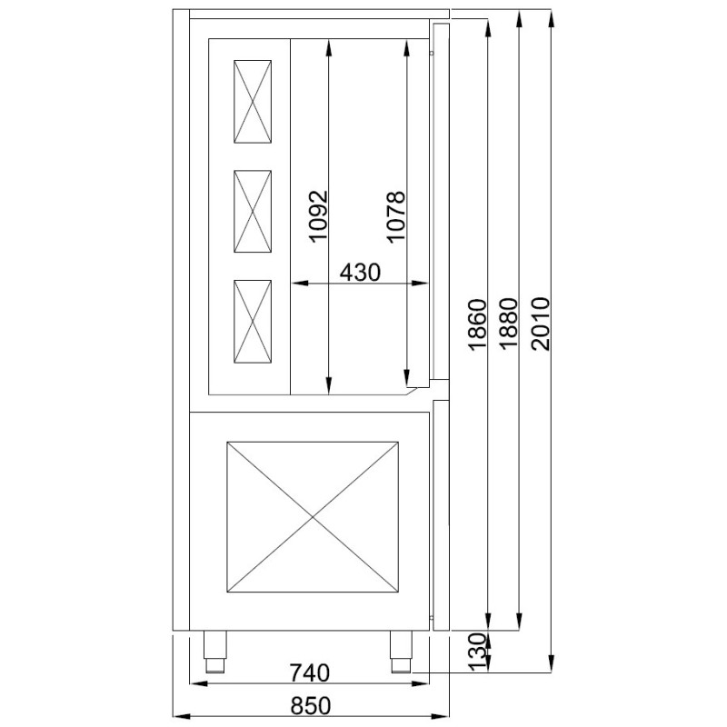 COMBISTEEL - Refroidisseur à ventilation 15x 1/1gn