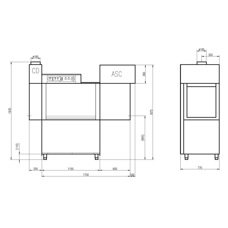 COMBISTEEL - Lave-vaiselle transporteur en rack cd