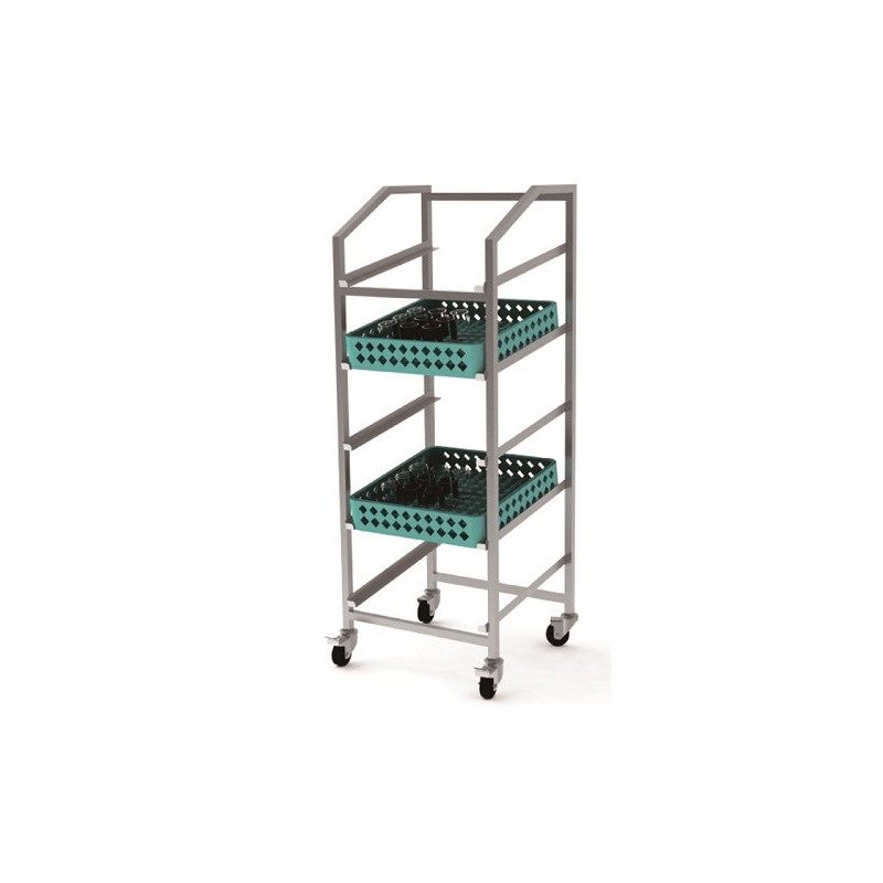 COMBISTEEL - Trolley pour paniers de lavage 500x500