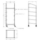 COMBISTEEL - Trolley pour paniers de lavage 500x500