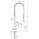 COMBISTEEL - Pré douche de rinçage avec 1-trou
