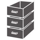 COMBISTEEL - Bloc de tiroirs 3 tiroirs pour table 600