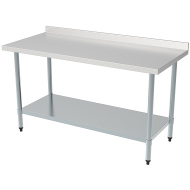 COMBISTEEL - Plan de travail étagère bord relevé inox