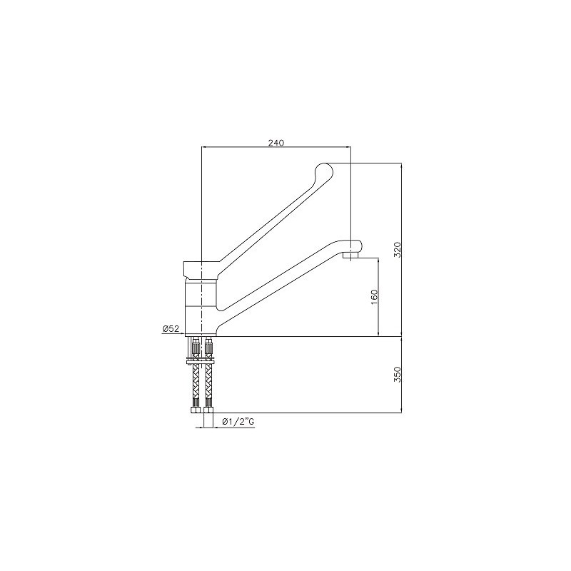 COMBISTEEL - Robinet avec commande de coude