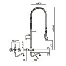 COMBISTEEL - Pré douche de rinçage murale