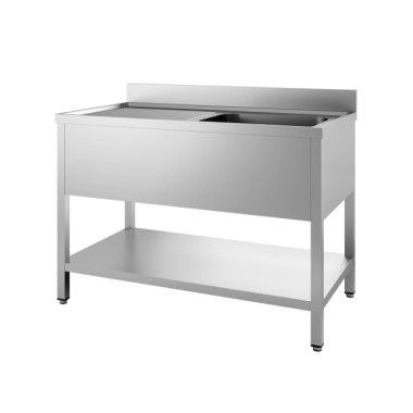COMBISTEEL - 600 bloc-évier étagère démontable 1 à droite 1200