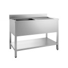 COMBISTEEL - 700 bloc-évier étagère démontable 1 à gauche 1600