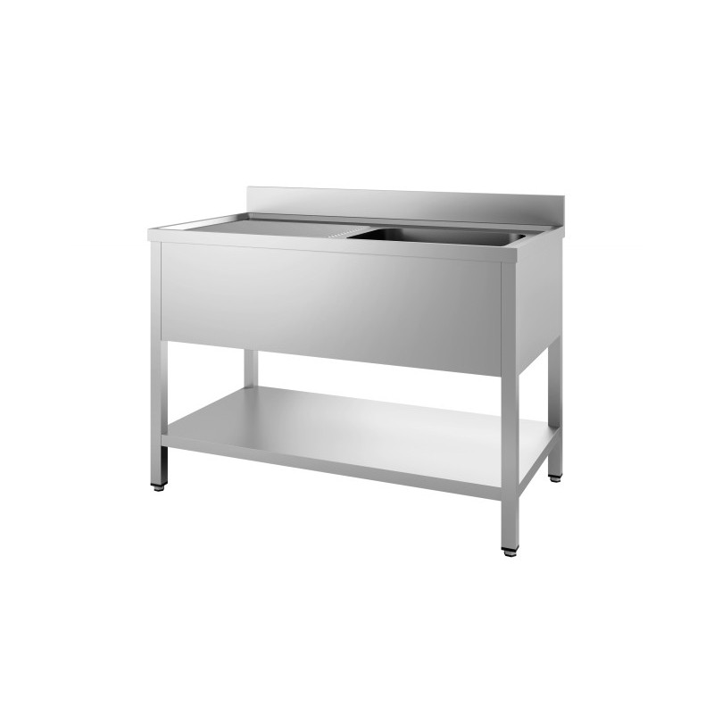 COMBISTEEL - 700 bloc-évier étagère démontable 2 centre 2400