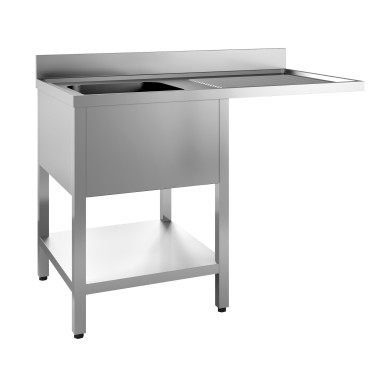 COMBISTEEL - 700 bloc-évier étagère lave-vaisselle démontable 1 à gauche 1200