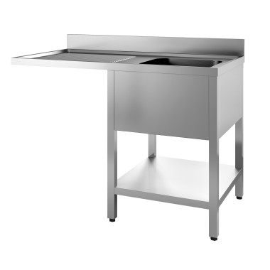 COMBISTEEL - 700 bloc-évier étagère lave-vaisselle démontable 1 à droite 1200