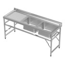 COMBISTEEL - 600 bloc-évier étagère pliante 1800 2r