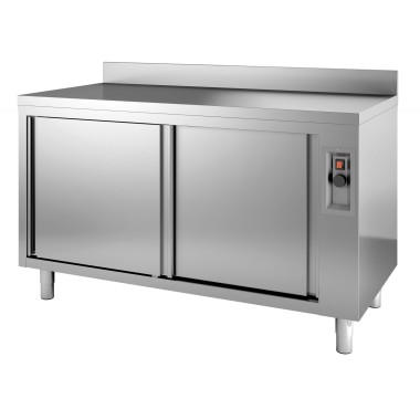 COMBISTEEL - Meuble bas chauffant bord relevé 1200