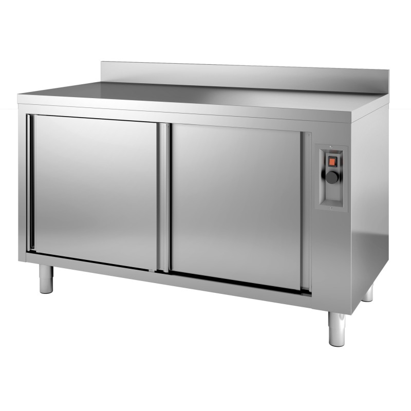 COMBISTEEL - Meuble bas chauffant bord relevé 1400