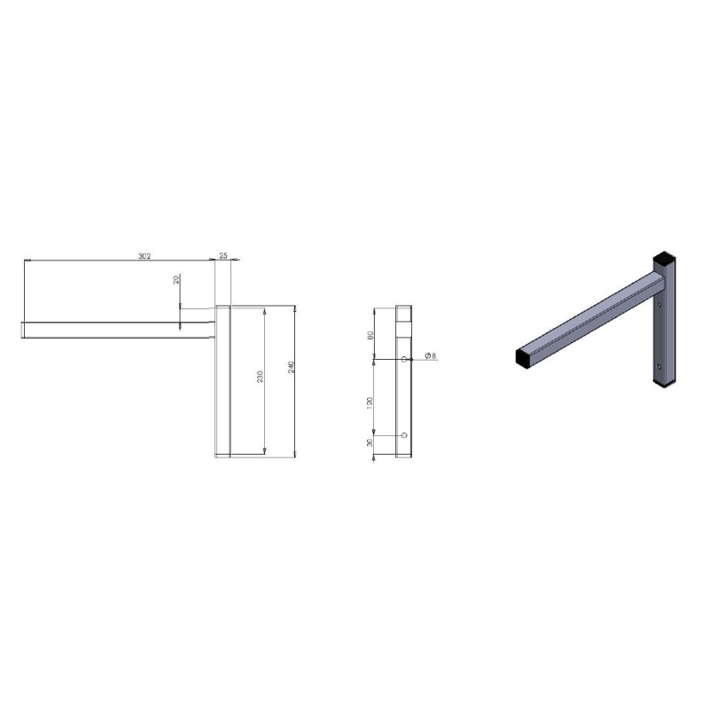 COMBISTEEL - Console fixe seule 300