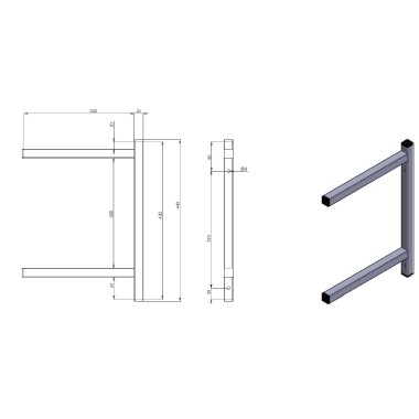 COMBISTEEL - Console fixe double 300