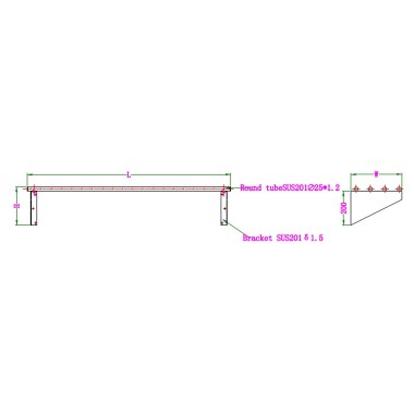 COMBISTEEL - Etagère murale en inox 1200