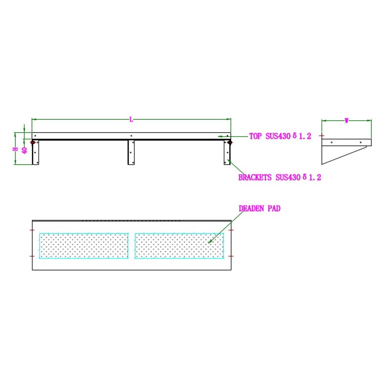 COMBISTEEL - Etagère murale inox