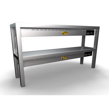 COMBISTEEL - Étagère chauffante en céramique 2 niveaux 1200