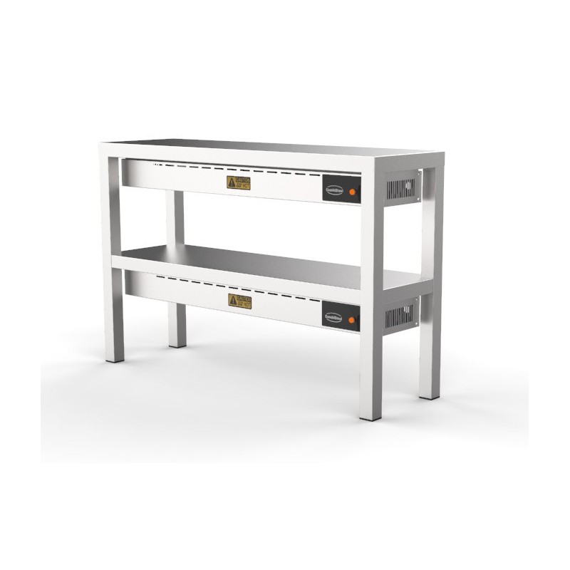 COMBISTEEL - Étagère chauffante en céramique 2 niveaux 1400