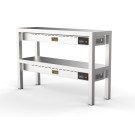 COMBISTEEL - Étagère chauffante en céramique 2 niveaux 1400