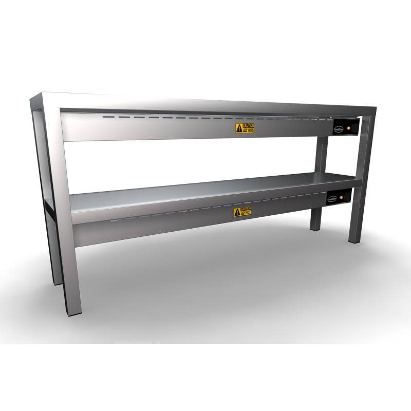COMBISTEEL - Étagère chauffante en céramique 2 niveaux 1400