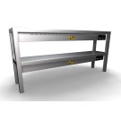 COMBISTEEL - Étagère chauffante en céramique 2 niveaux 1400