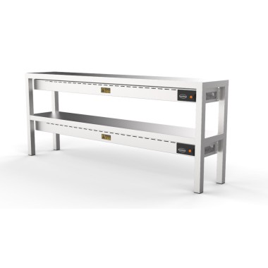 COMBISTEEL - Étagère chauffante en céramique 2 niveaux 1600